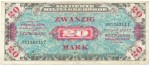 20 Mark Schein gbr. 1944 AMB-5.a, Ros.204, P.195 Alliierte Besatzung -1301-