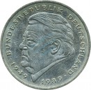 2 Mark Kursmmünze 1992 D -Franz-Josef Strauß- ss-vz , J.450 -0699-