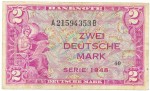 2 Mark Schein -A...B- gbr. 1948 WBZ-3, Ros.234, P.3.a , Bank deutscher Länder -1296-