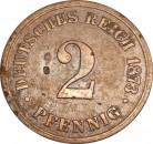 2 Pfennig Kursmünze 1873 B -deutsches Kaiserreich- s , J.2 -0732-