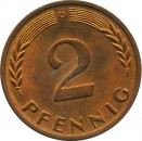 2 Pfennig Kursmmünze 1965 D -Bundesrepublik Deutschland- ss-vz , J.381 -0703-