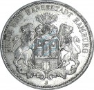 3 Mark Münze 1911 J -freie und Hansestadt Hamburg- ss-vz , J.64 -0640-