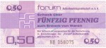 50 Pfennig Forum Scheck unc-kfr. 1979 DDR-29, Ros.367, P.FX1 , DDR -1309-
