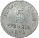 5 Pfennig Kursmünze -Reichsadler- 1915 E -deutsches Kaiserreich- s-ss J.297 -0898-