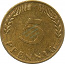 5 Pfennig Kursmmünze 1967 G -Bundesrepublik Deutschland- ss-vz , J.382 -0701-