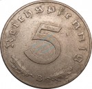 5 Reichspfennig Kursmünze 1943 B -Drittes Reich- ss-vz , J.370 -0740-
