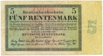 5 Rentenmark Schein 1923 gbr. DEU.201, Ros.156, P.163 deutsche Rentenbank -1314-