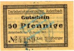 Aidenbach , Notgeld 50 Pfennig -Strichrahmen- in kfr. Tieste 0025.05.02 , Bayern 1917 Verkehrsausgabe