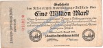 Altona , Banknote 1 Million Mark Schein in gbr. Keller 81.c , Schleswig Holstein 1923 Grossnotgeld Inflation