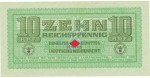 Wehrmacht Banknote über 10 Pfennig , Rosenberg DWM-4 , 503 , Behelfszahlungsmittel von 1942 - 1944