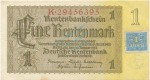 Banknote , 1 Mark Schein -Kupon- L-gbr. SBZ-1b, Ros.330, P.1, DDR 1948 Alliierte Besatzung