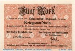 Banknote Eisenach , 5 Mark Schein in kfr. Geiger 121.01.a , 24.10.1918 , Thüringen Großnotgeld