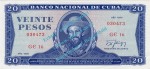 Banknote Kuba - Cuba , 20 Pesos Schein -C.Cienfuegos- von 1990 in unc - kfr