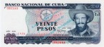 Banknote Kuba - Cuba , 20 Pesos Schein -C.Cienfuegos- von 1991 in unc - kfr