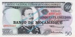 Banknote Mosambik - Mozambique , 50 Escudos Schein ND 1976 in unc , kfr
