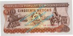 Banknote Mosambik - Mozambique , 50 Meticais Schein von 1986 in unc , kfr