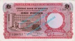 Banknote Nigeria , 1 Pound Schein -Bankgebäude- ND 1967 in unc - kfr