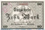 Banknote Rudolstadt , 10 Mark Schein in kfr. E , Geiger 456.02 , 01.12.1918 , Thüringen Großnotgeld