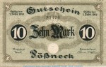 Banknote Stadt Pößneck , 10 Mark Schein in kfr. , Geiger 420.02 , o.D. Thüringen Großnotgeld
