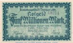 Banknote Stadt Speyer , 5 Millionen Mark Schein in kfr. Keller 4834.f , von 1923 , Pfalz Inflation