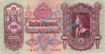 Banknote Ungarn - Hungary , 100 Pengo Schein -mit Stern- von 1930 in unc , kfr