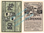 Berncastel Cues, Notgeld Set mit 2 Scheinen in kfr. Tieste 0530.05.05-06 , Rheinland 1920 Verkehrsausgabe