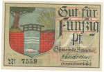 Broacker , Notgeld 50 Pfennig Schein unc-kfr. Ti.0945.10.11 DNS 1918 Verkehrsausgabe -4255-