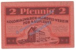 Chemnitz , Notgeld 2 Pfennig Schein in kfr. Tieste 1135.15.01 , Sachsen o.D. Verkehrsausgabe