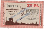 Cottbus , Notgeld 25 Pfennig Schein -C- in kfr. M-G 243.1 Brandenburg 1921 Seriennotgeld