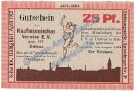 Cottbus , Notgeld 25 Pfennig Schein -D- in kfr. M-G 243.1 Brandenburg 1921 Seriennotgeld