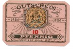 Dannenberg , Notgeld 10 Pfennig Schein unc-kfr. Tieste 1285.05.21 , NDS 1920 Verkehrsausgabe -4137-
