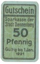 Dannenberg , Notgeld 50 Pfennig Schein unc-kfr. Tieste 1285.05.06 NDS o.D. Verkehrsausgabe -0832-