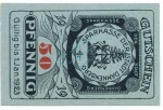 Dannenberg , Notgeld 50 Pfennig Schein unc-kfr. Tieste 1285.05.17 , NDS 1919 Verkehrsausgabe -4138-
