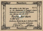Duisburg , Banknote 500 Mark Schein unc-kfr. Müller 1250.1 , Rheinland 1922 Inflation