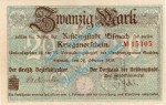 Eisenach , Notgeld 20 Mark Schein in kfr. Geiger 121.03 , Thüringen 1918 Grossnotgeld