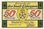 Eldagsen , Notgeld 50 Pfennig Schein unc-kfr. M-G 327.1 , NDS 1921 Seriennotgeld -5781-