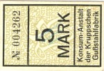 Essen , Notgeld 5 Mark Schein unc-kfr. Geiger 140.03 , Rheinland o.D. Grossnotgeld