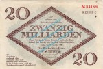 Freital , Banknote 20 Milliarden Mark Schein in L-gbr. Keller 1603.f , Sachsen 1923 Grossnotgeld - Inflation