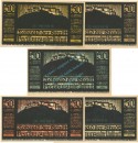 Freyburg , Notgeld Set -5 x Nummerngleich- unc-kfr. M-G 390.1 , SA 1921 Seriennotgeld -5806-