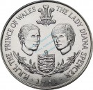 Guernsey , 25 Pence Münze 1981 -Prince Charles Lady Diana- KM.36 vz-stgl -0265-