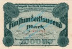 Halberstadt , Banknote 500.000 Mark Schein in kfr. Keller 2082.c , Sachsen Anhalt 1923 Grossnotgeld - Inflation
