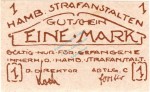 Hamburg , Banknote 1 Mark Schein unc-kfr. Müller 1980.1 , Hamburg o.D. Inflation