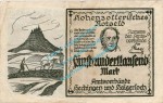 Hechingen und Haigerloch , Banknote 500.000 Mark Schein in gbr. Keller 2277.a , Hohenzollern o.D. Grossnotgeld - Inflation