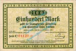 Heidelberg , Banknote 100 Mark Schein in gbr. Müller 2070.7 , Baden 1922-23 Grossnotgeld - Inflation