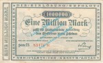 Heidelberg , Banknote 1 Million Mark Schein in gbr. Keller 2279.d-f , Baden 1923 Grossnotgeld - Inflation