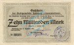 Hornberg , Banknote 20 Milliarden Mark Schein in gbr. Keller 2448.b , Baden 1923 Grossnotgeld - Inflation
