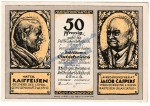 Köln Dellbrück , Notgeld 50 Pfennig -Vs. gelb- in kfr. M-G 719.1.a , Westfalen 1921 Seriennotgeld