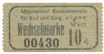 Kiel , Notgeld 10 Pfennig Schein unc-kfr.E Tieste 3470.05.04 , Schleswig o.D. Verkehrsausgabe