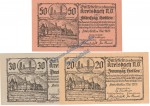 Kreisbach , Notgeld Set mit 3 Scheinen in kfr. K-K 470.c , Niederösterreich von 1920