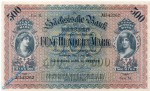 Länderbanknote , 500 Mark Schein in kfr. SAX-10.a, Ros.748, S.954 , vom 01.07.1922 , Länderbanknote Sachsen